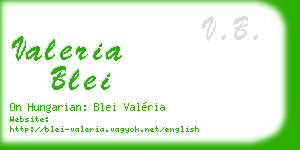 valeria blei business card